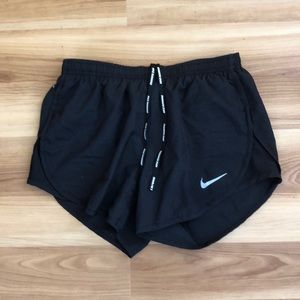 black nike running shorts